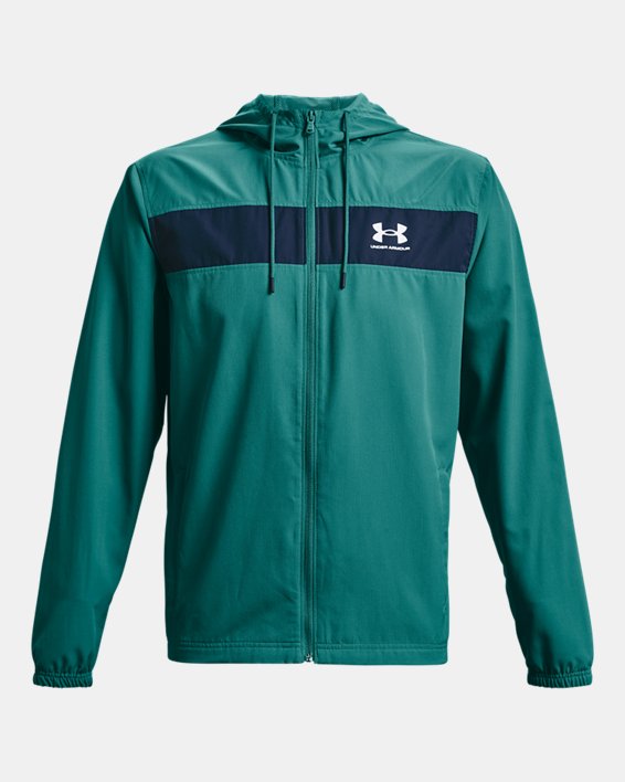 Men's UA Sportstyle Windbreaker Jacket, Blue, pdpMainDesktop image number 4